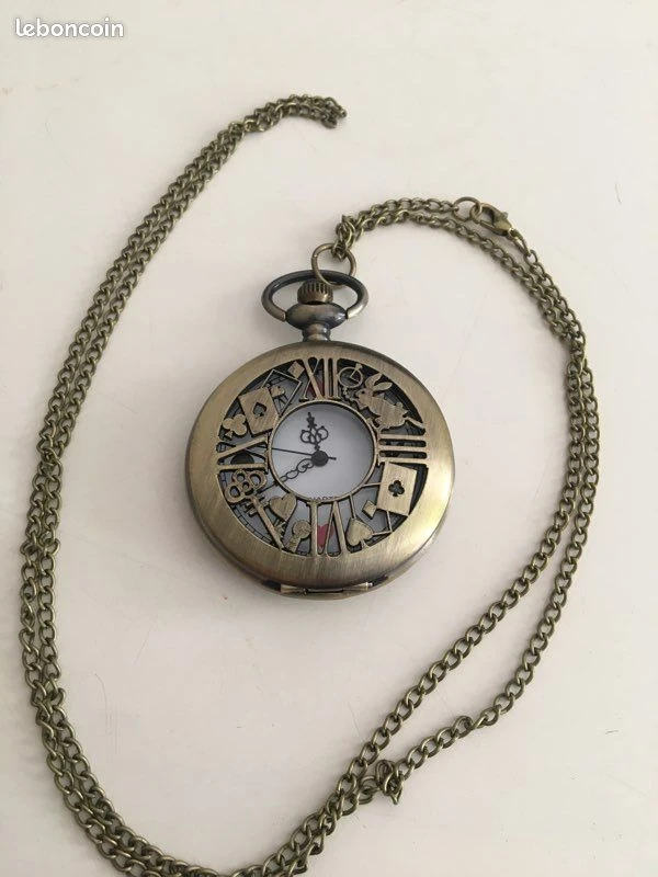 Montre à gousset Alice au pays des merveilles.
